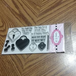 Heart Lock 2  Love Stamp Set